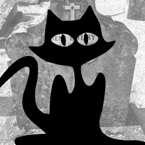 Tombes, fantôme et Chat Noir